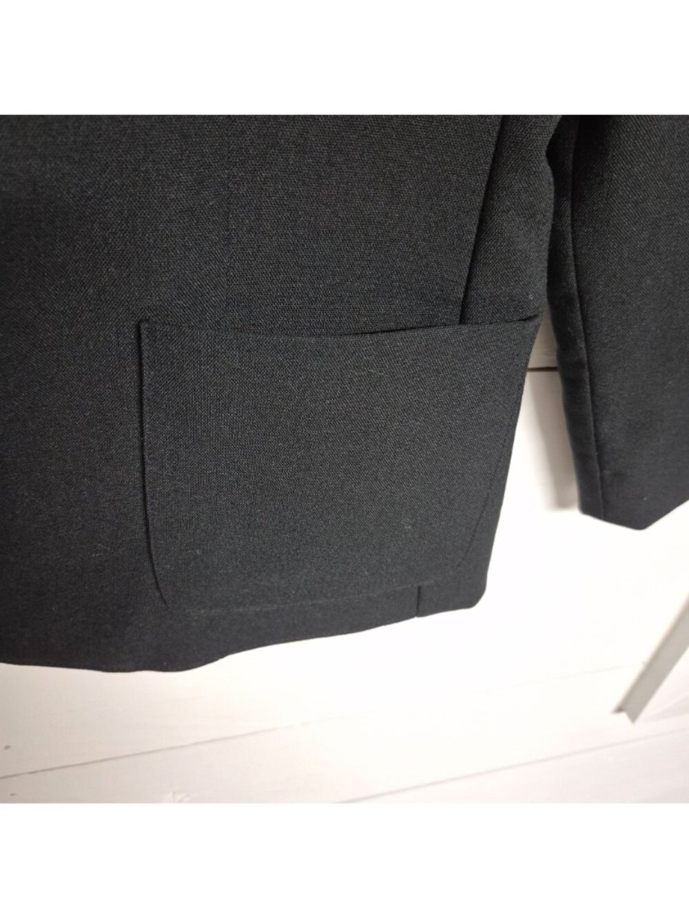 Glen Echo Women's Black Blazer Jacket Size M 2 Button Front - Picture 3 of 6